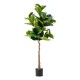 Glitzhome 5ft. Faux Fiddle Leaf Fig Tree in Pot