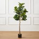 Glitzhome 5ft. Faux Fiddle Leaf Fig Tree in Pot