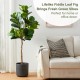 Glitzhome 5ft. Faux Fiddle Leaf Fig Tree in Pot