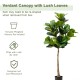 Glitzhome 5ft. Faux Fiddle Leaf Fig Tree in Pot