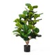Glitzhome 3.5ft. Faux Fiddle Leaf Fig Tree in Pot