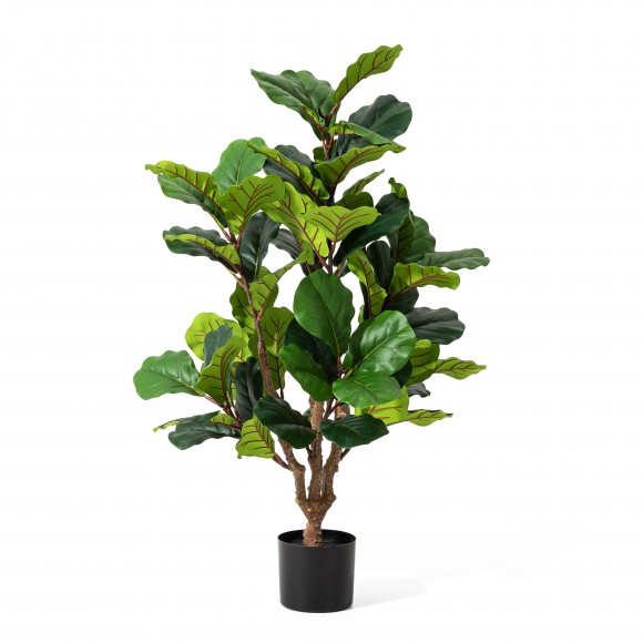 Glitzhome 3.5ft. Faux Fiddle Leaf Fig Tree in Pot