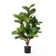 Glitzhome 3.5ft. Faux Fiddle Leaf Fig Tree in Pot