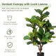 Glitzhome 3.5ft. Faux Fiddle Leaf Fig Tree in Pot