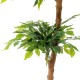 Glitzhome 5ft. Creative Shaped Faux Ficus Tree in Pot