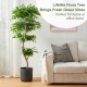 Glitzhome 5ft. Creative Shaped Faux Ficus Tree in Pot