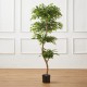 Glitzhome 5ft. Creative Shaped Faux Ficus Tree in Pot