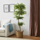 Glitzhome 5ft. Creative Shaped Faux Ficus Tree in Pot