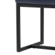 Glitzhome Modern Navy Blue Thick Leatherette Accent Stool