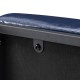 Glitzhome Modern Navy Blue Thick Leatherette Accent Stool