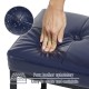 Glitzhome Modern Navy Blue Thick Leatherette Accent Stool