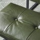 Glitzhome Modern Hunter Green Thick Leatherette Accent Stool