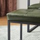 Glitzhome Modern Hunter Green Thick Leatherette Accent Stool