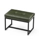 Glitzhome Modern Hunter Green Thick Leatherette Accent Stool