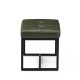 Glitzhome Modern Hunter Green Thick Leatherette Accent Stool