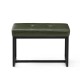 Glitzhome Modern Hunter Green Thick Leatherette Accent Stool