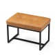 Glitzhome Modern Camel Thick Leatherette Accent Stool