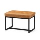 Glitzhome Modern Camel Thick Leatherette Accent Stool