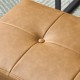 Glitzhome Set of 2 Modern Camel Thick Leatherette Accent Stool