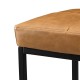 Glitzhome Set of 2 Modern Camel Thick Leatherette Accent Stool