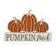 Glitzhome 11.75"L Fall Wooden "PUMPKIN PATCH" Pumpkins Table Sign