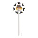 Glitzhome 41.75"H Fall Metal Scarecrow Head with Crows Windmill Yard Stake or Hanging Decor (KD, Two Function)