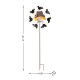 Glitzhome 41.75"H Fall Metal Scarecrow Head with Crows Windmill Yard Stake or Hanging Decor (KD, Two Function)