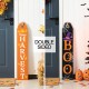 Glitzhome 35.5"H Fall and Halloween Wood Reversible Tag Porch Sign