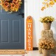 Glitzhome 35.5"H Fall and Halloween Wood Reversible Tag Porch Sign