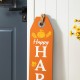 Glitzhome 35.5"H Fall and Halloween Wood Reversible Tag Porch Sign