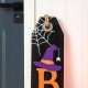 Glitzhome 35.5"H Fall and Halloween Wood Reversible Tag Porch Sign