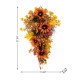 Glitzhome 27"H Fall Sunflower, Maple Leaf and Berry Swag