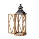 Glitzhome S/2 Farmhouse Diamond Wood/ Metal Antique Lanterns