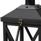 Glitzhome Set of 2 Farmhouse Wood/Metal Black Lanterns