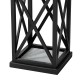 Glitzhome Set of 2 Farmhouse Wood/Metal Black Lanterns