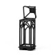 Glitzhome Set of 2 Farmhouse Church Window Wood/Metal Black Lanterns