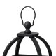 Glitzhome Set of 2 Farmhouse Church Window Wood/Metal Black Lanterns