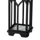 Glitzhome Set of 2 Farmhouse Church Window Wood/Metal Black Lanterns