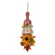 Glitzhome 26"H  Fall Wooden Scarecrow Floral Door Hanger