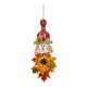 Glitzhome 26"H  Fall Wooden Scarecrow Floral Door Hanger