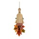 Glitzhome 26"H  Fall Wooden Scarecrow Floral Door Hanger