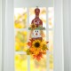 Glitzhome 26"H  Fall Wooden Scarecrow Floral Door Hanger