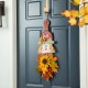 Glitzhome 26"H  Fall Wooden Scarecrow Floral Door Hanger