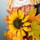 Glitzhome 26"H  Fall Wooden Scarecrow Floral Door Hanger
