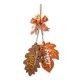 Glitzhome 24.5"H Fall Wooden Maple Leaves with Bowknot Door Hanger