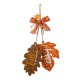 Glitzhome 24.5"H Fall Wooden Maple Leaves with Bowknot Door Hanger