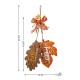Glitzhome 24.5"H Fall Wooden Maple Leaves with Bowknot Door Hanger