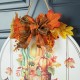 Glitzhome 15"D Fall Wooden Round Word Sign Door Hanger