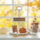 Glitzhome 10.75"L Set of 4 Fall Wooden  Word Signs Tiered Tray Table Décor