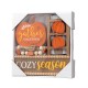 Glitzhome 10.75"L Set of 4 Fall Wooden  Word Signs Tiered Tray Table Décor